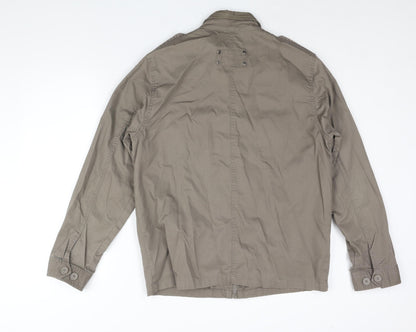 Mens UK Size L Life & Glory Brown Military Jacket