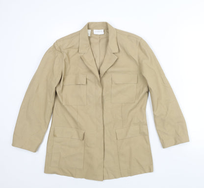 Liz Claiborne Womens Beige Jacket Size 6 Snap