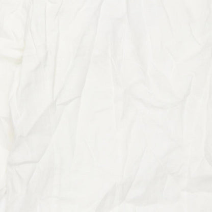 Per Una Womens White Overcoat Coat Size 12 Button - Embroidered Detail