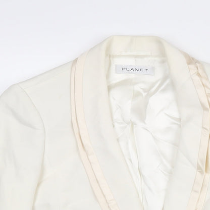 Womens UK Size 8 Planet Regular White Suit Jacket