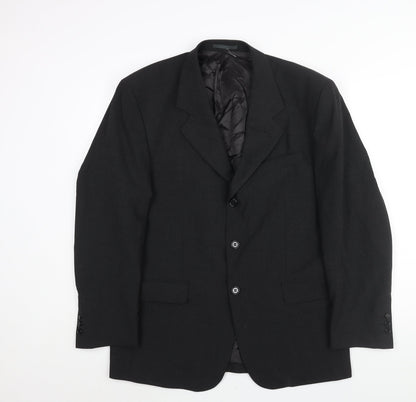 McNeil & Grant Mens Black Wool Jacket Suit Jacket Size 42 Regular