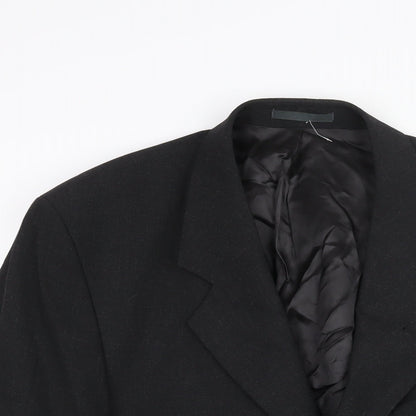 McNeil & Grant Mens Black Wool Jacket Suit Jacket Size 42 Regular