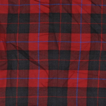 Jean Amol Womens Red Check Jacket Size 12 Button