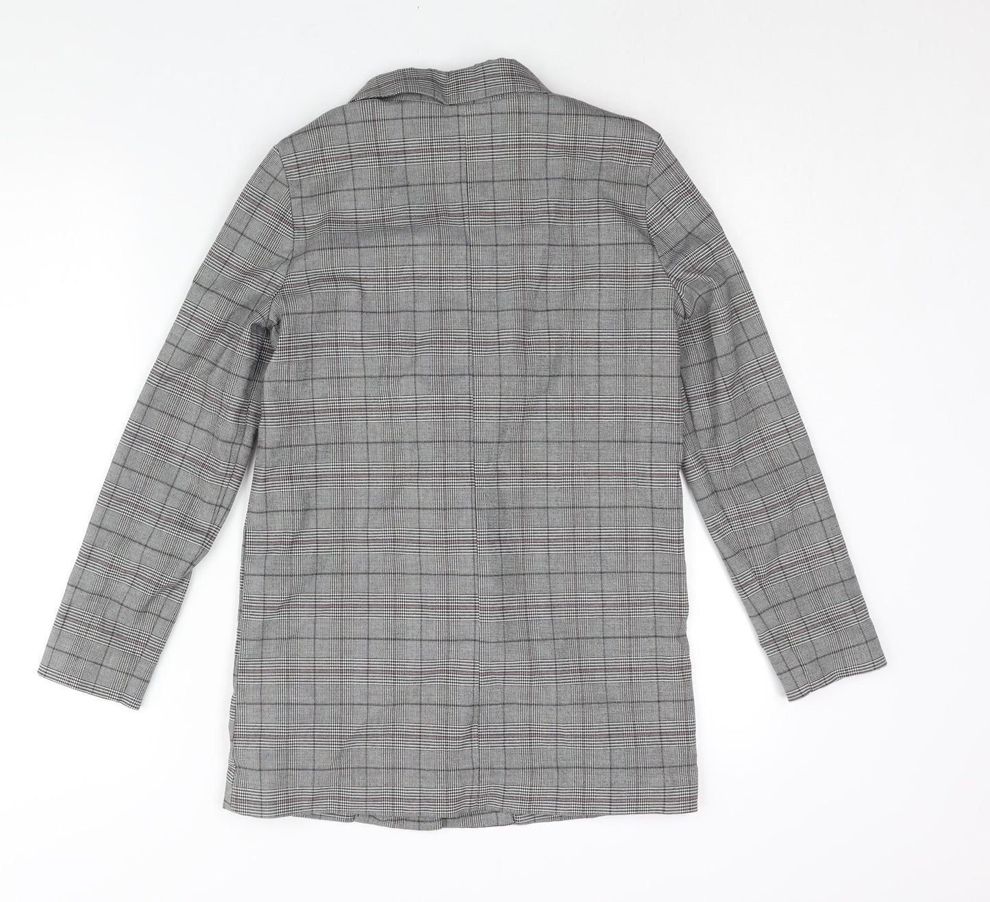 Divided by H&M Womens Grey Check Jacket Blazer Size XS Button