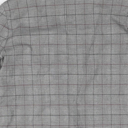 Divided by H&M Womens Grey Check Jacket Blazer Size XS Button