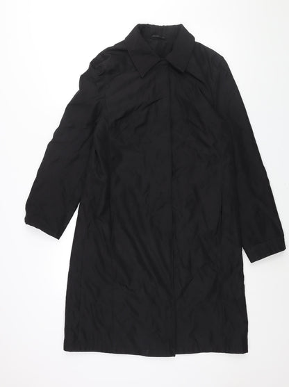 Principles Womens Black Trench Coat Coat Size 12 Button