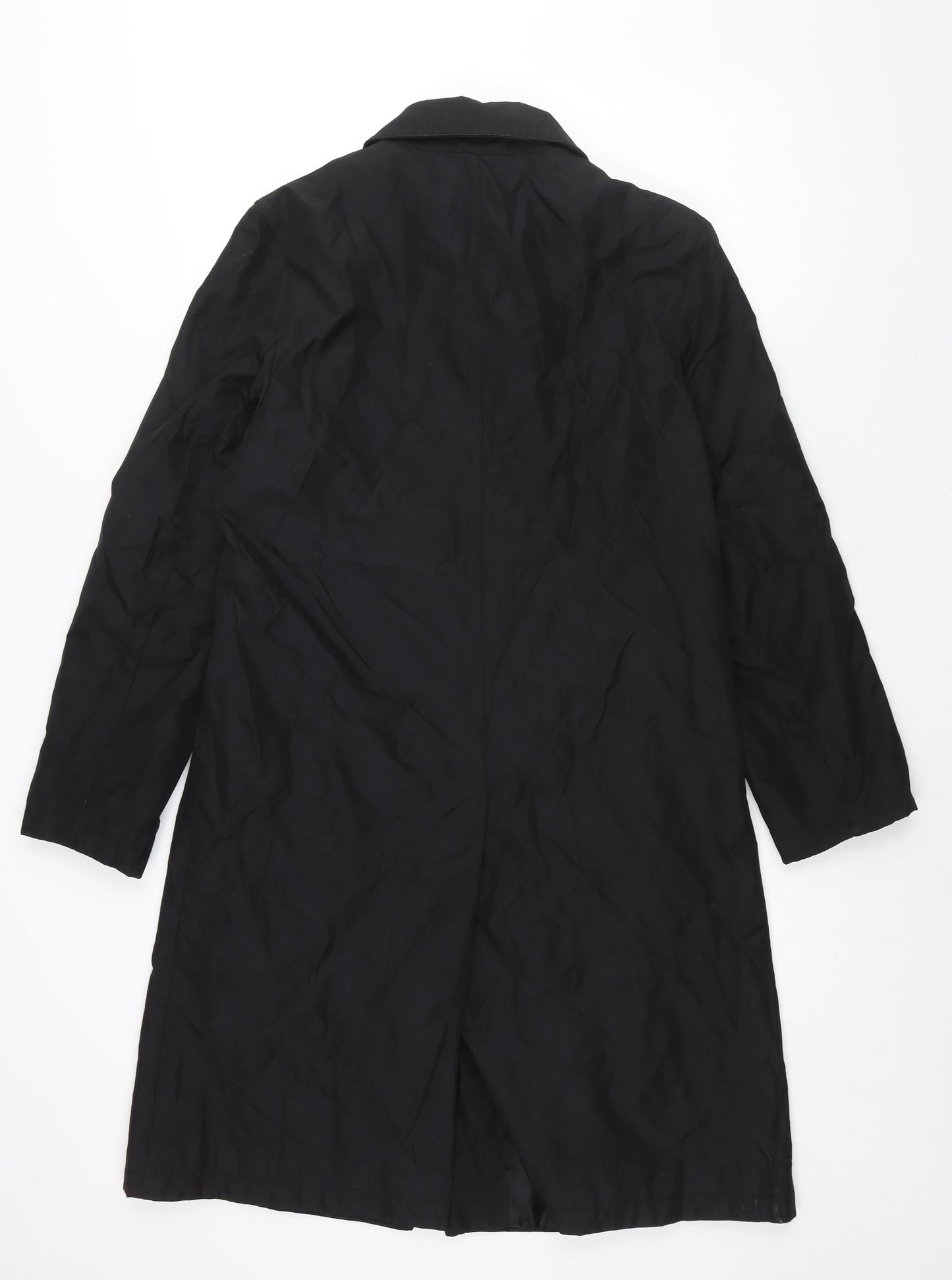 Principles Womens Black Trench Coat Coat Size 12 Button