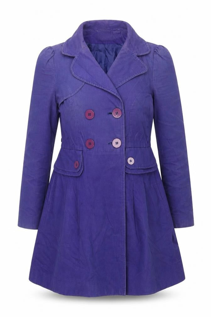 Womens UK Size L Oasis Purple Overcoat