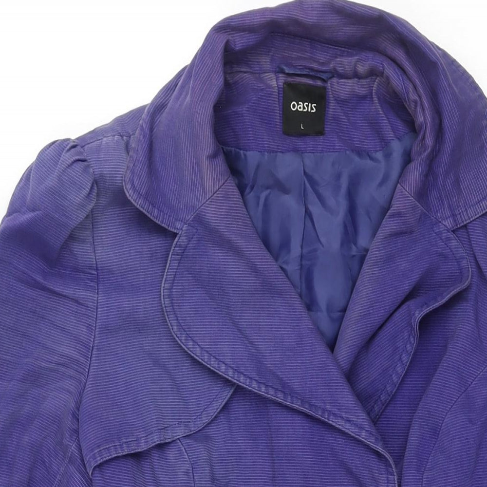 Womens UK Size L Oasis Purple Overcoat