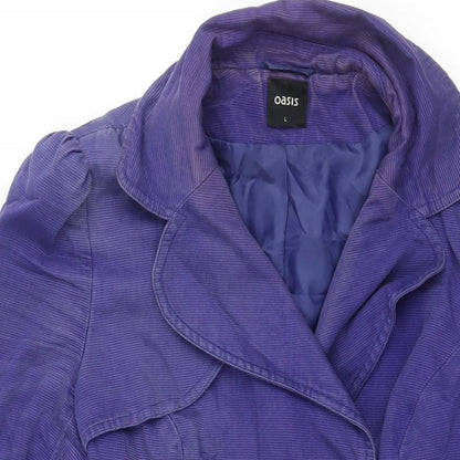 Womens UK Size L Oasis Purple Overcoat