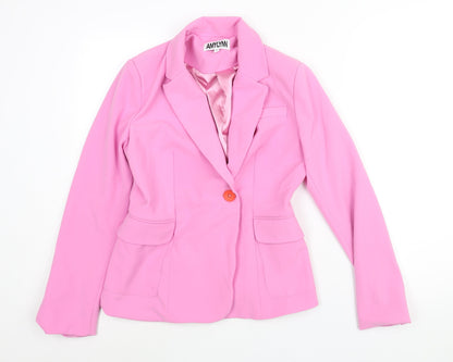 Amylynn Womens Pink Jacket Blazer Size S Button - Vented Cuffs