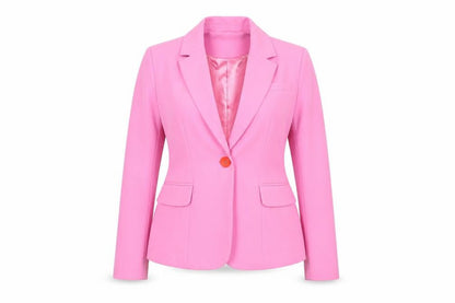Amylynn Womens Pink Jacket Blazer Size S Button - Vented Cuffs