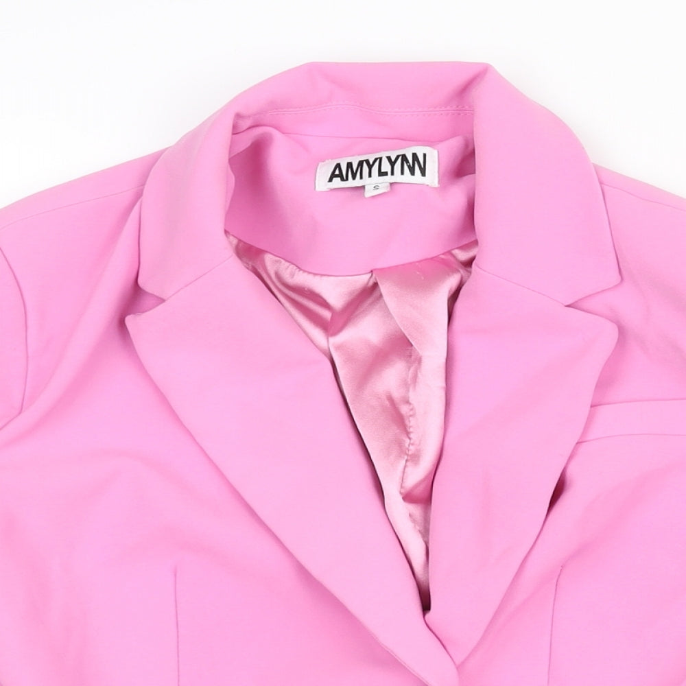 Amylynn Womens Pink Jacket Blazer Size S Button - Vented Cuffs