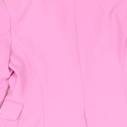 Amylynn Womens Pink Jacket Blazer Size S Button - Vented Cuffs
