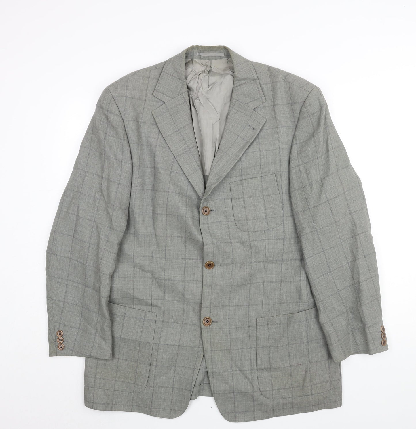 Mens UK Size 44 Boss Regular Grey Suit Jacket