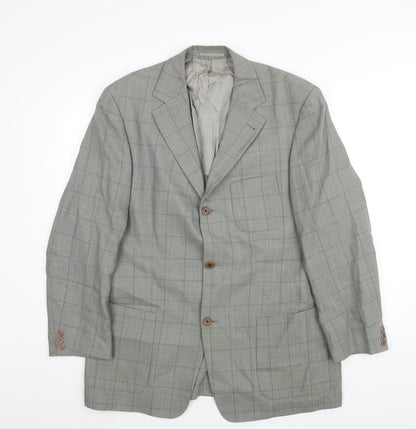 Mens UK Size 44 Boss Regular Grey Suit Jacket