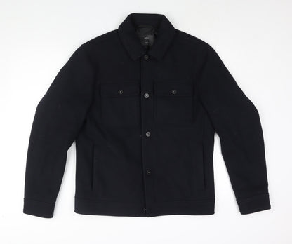 Mens UK Size M Marks and Spencer Blue Pea Coat