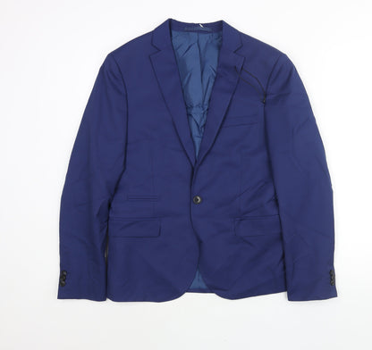 Mens UK Size 38 Marks and Spencer Regular Blue Suit Jacket
