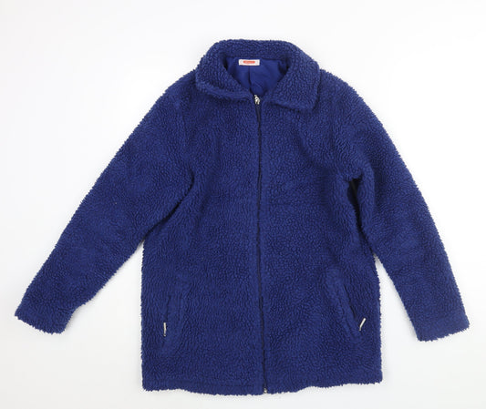 Damart Womens Blue Jacket Size 10 Zip - Size 10-12