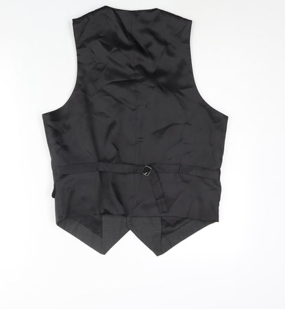 ASOS Mens Grey Polyester Jacket Suit Waistcoat Size 40 Regular