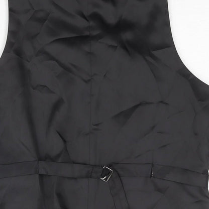 ASOS Mens Grey Polyester Jacket Suit Waistcoat Size 40 Regular