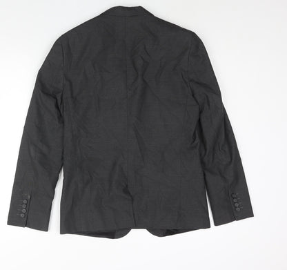 ASOS Mens Grey Polyester Jacket Suit Jacket Size 38 Regular