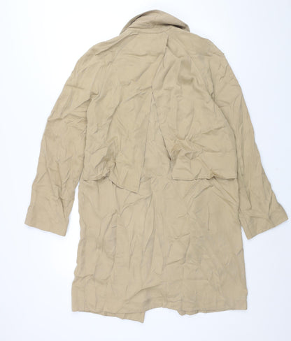 Womens UK Size 12 Topshop Beige Trench Coat