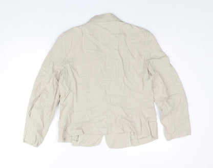 Damart Womens Beige Jacket Size 18 Button