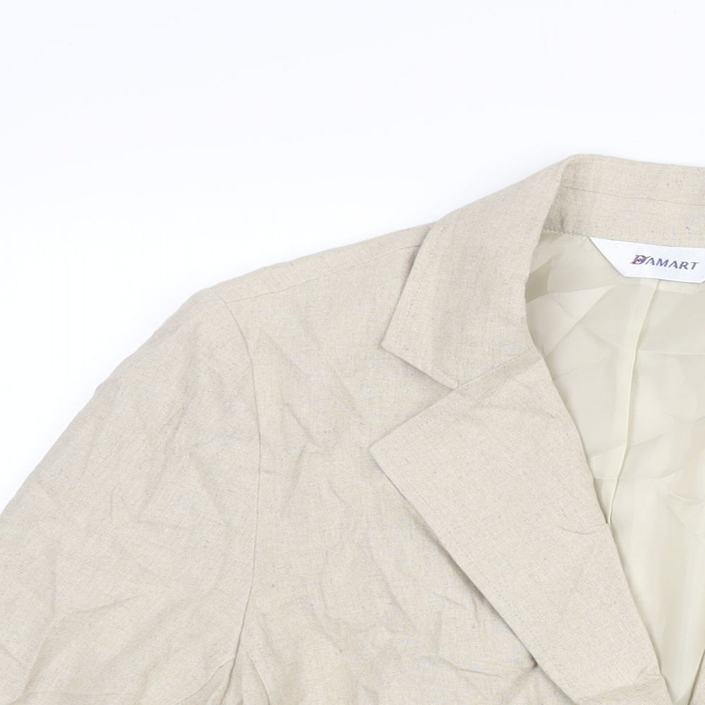 Damart Womens Beige Jacket Size 18 Button