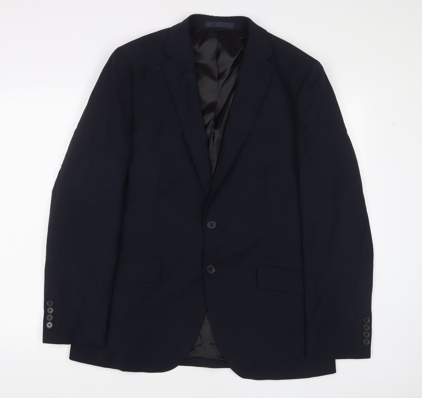 Autograph Mens Blue Wool Jacket Suit Jacket Size 40 Regular - Inside pockets