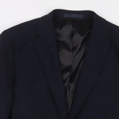 Autograph Mens Blue Wool Jacket Suit Jacket Size 40 Regular - Inside pockets