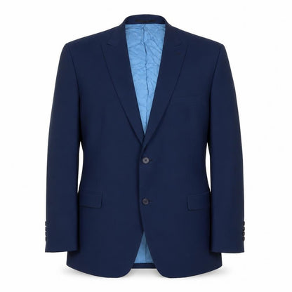 Saint Hilaire Mens Blue Polyester Jacket Suit Jacket Size 46 Regular
