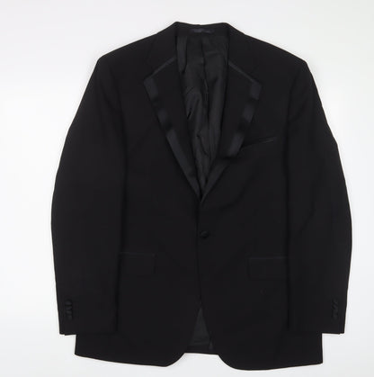 issimo Mens Black Wool Jacket Suit Jacket Size 42 Regular