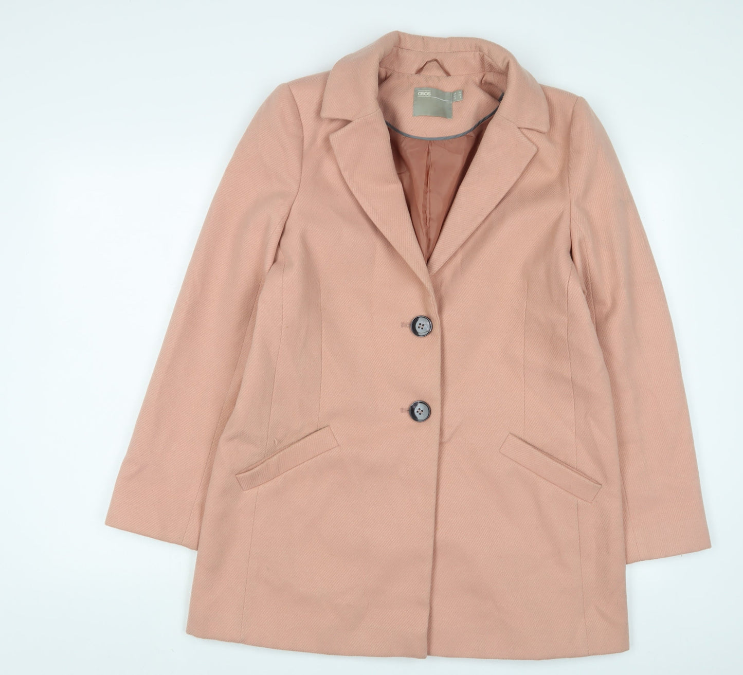 Womens UK Size 10 ASOS Pink Overcoat