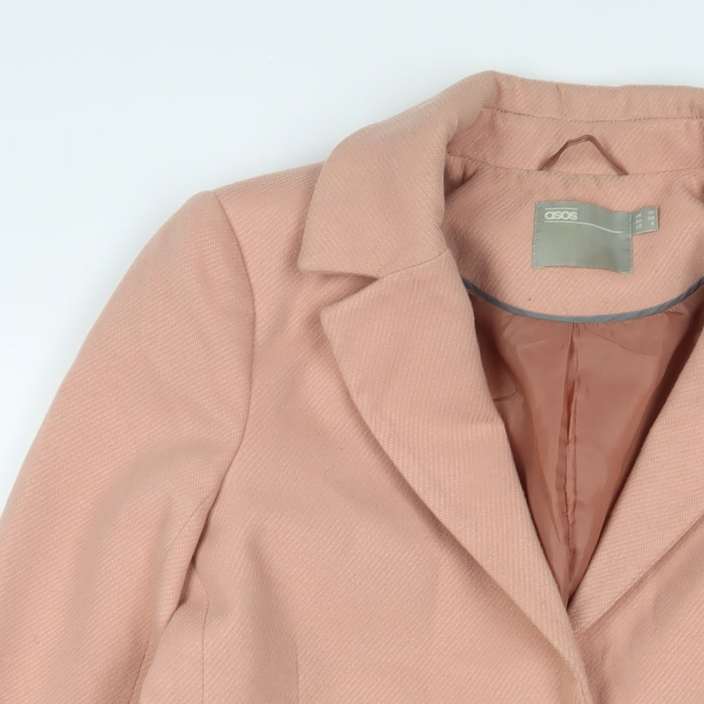 Womens UK Size 10 ASOS Pink Overcoat