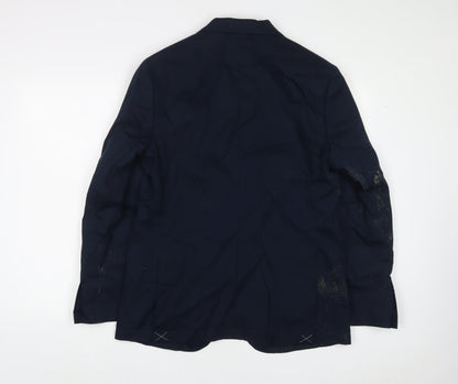 Mens UK Size 40 Marks and Spencer Regular Blue Suit Jacket