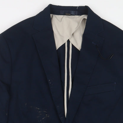Mens UK Size 40 Marks and Spencer Regular Blue Suit Jacket