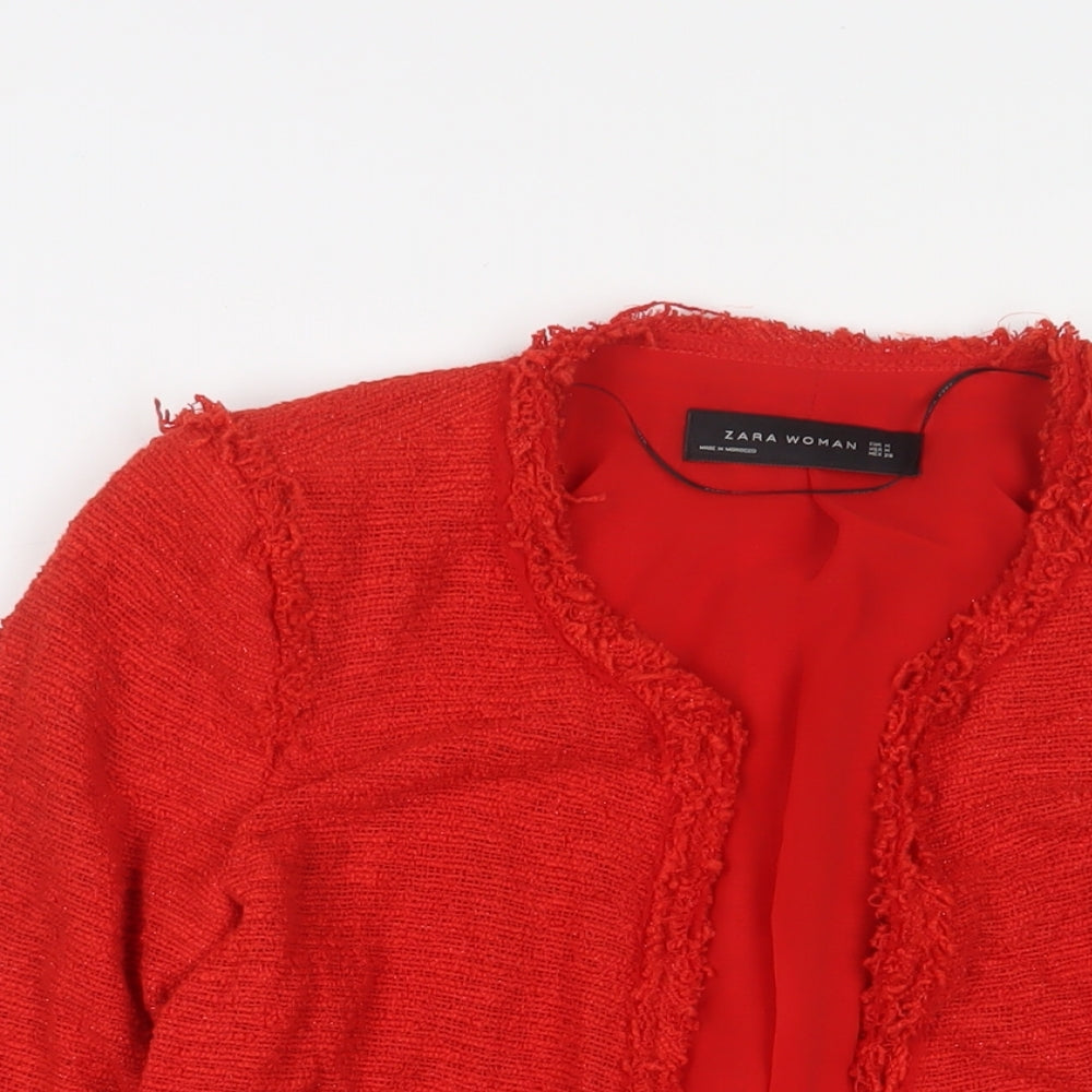 Womens UK Size M Zara Red Jacket