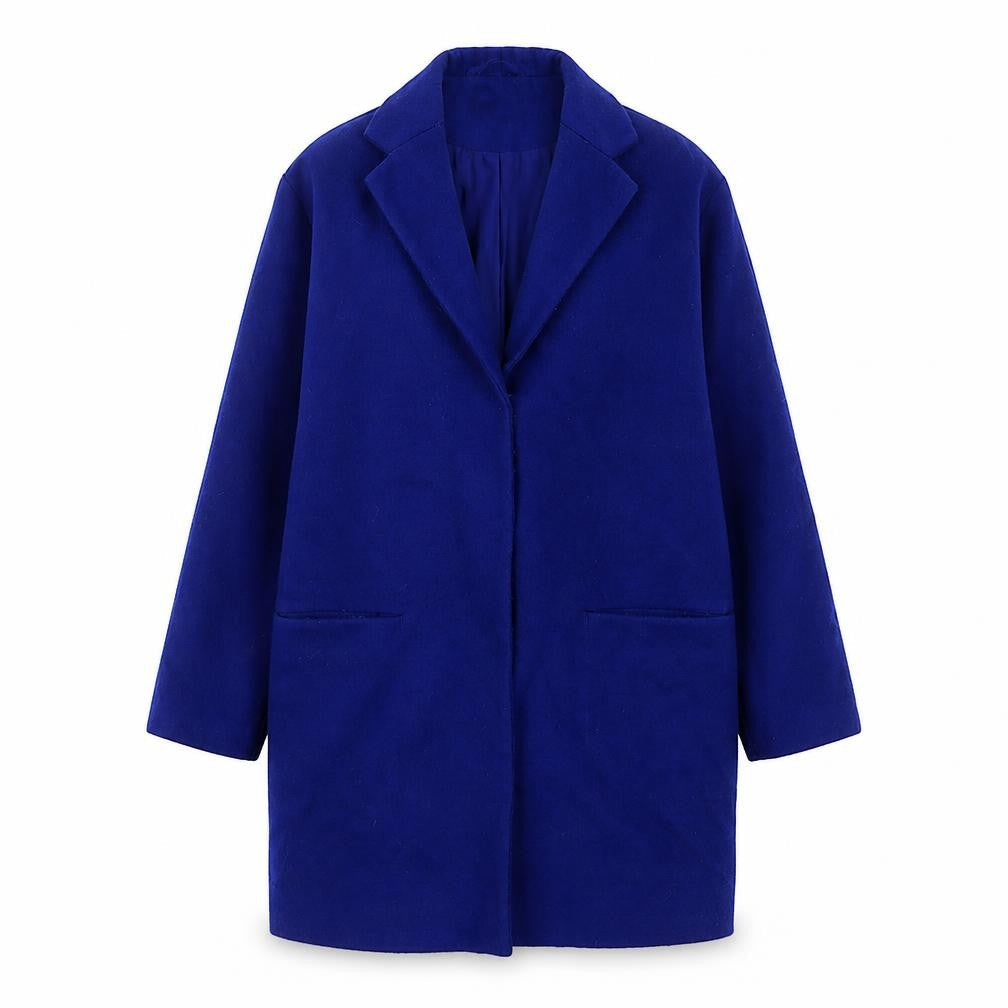 Womens UK Size 10 Topshop Blue Overcoat