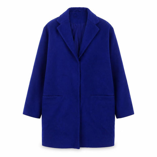 Womens UK Size 10 Topshop Blue Overcoat