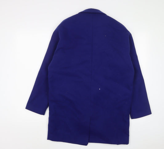 Womens UK Size 10 Topshop Blue Overcoat