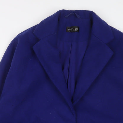 Womens UK Size 10 Topshop Blue Overcoat
