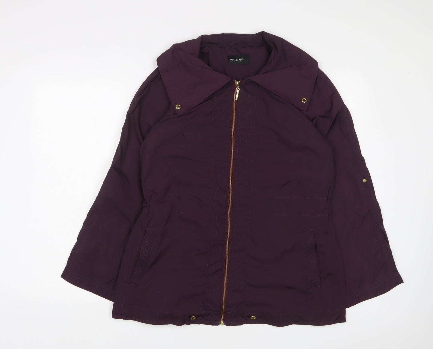 Autograph Womens Purple Jacket Size 12 Zip