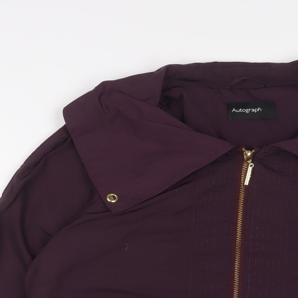 Autograph Womens Purple Jacket Size 12 Zip