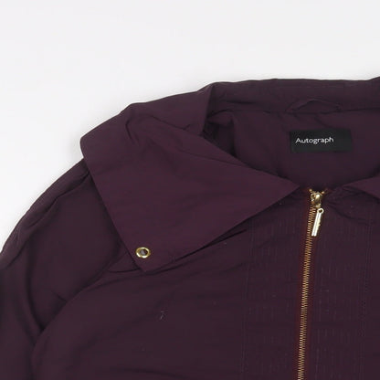 Autograph Womens Purple Jacket Size 12 Zip