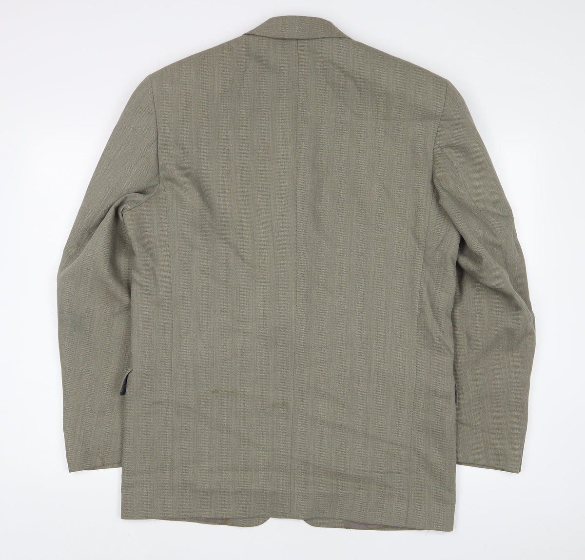 Culter & Co Mens Green Wool Jacket Suit Jacket Size 38 Regular