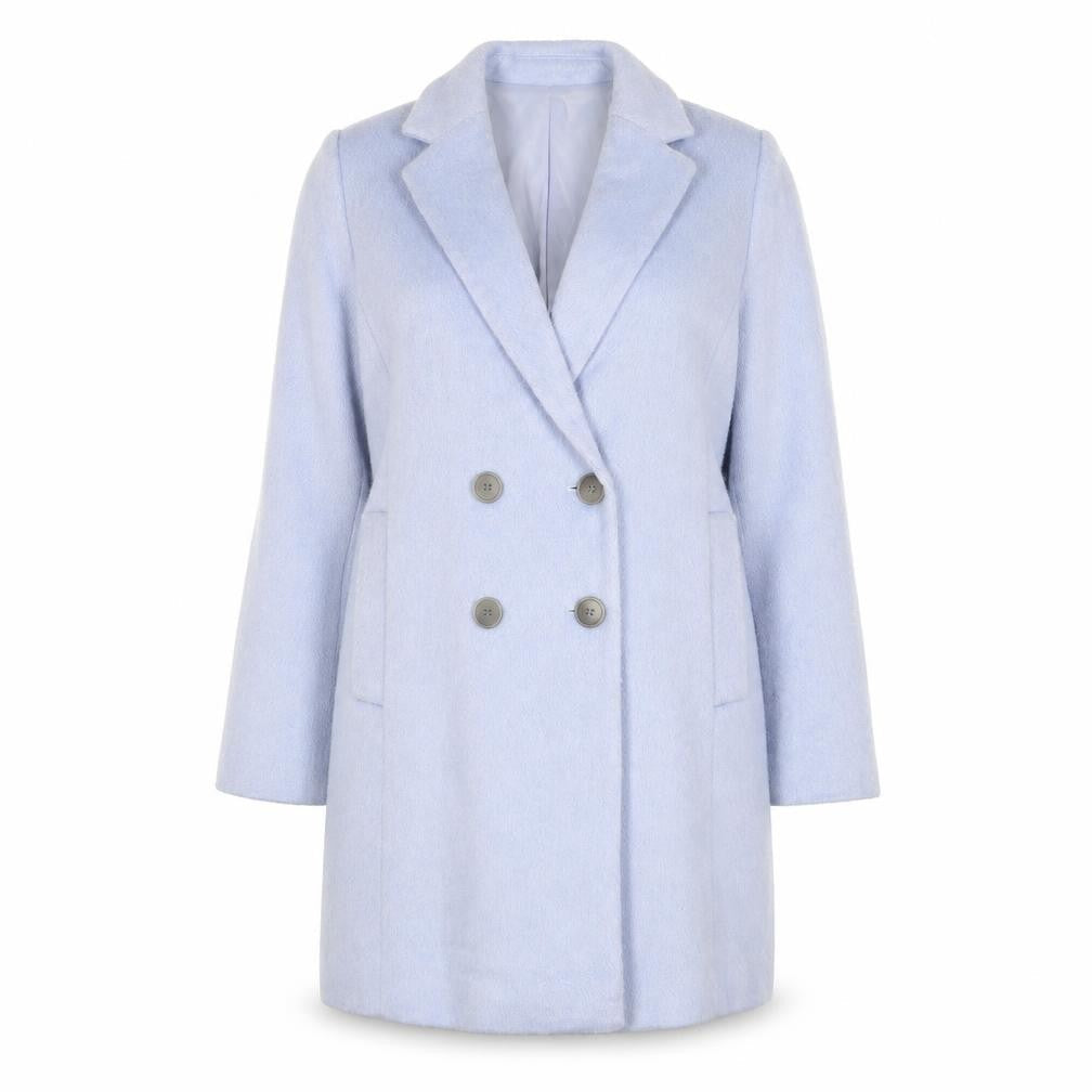 Womens UK Size S Ann Taylor Blue Overcoat