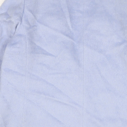 Ann Taylor Womens Blue Overcoat Coat Size S Button