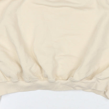 Zara Womens Beige Cotton Pullover Sweatshirt Size M Pullover