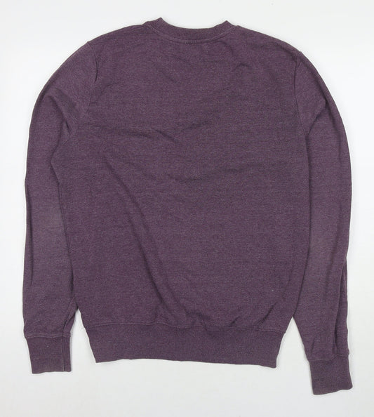 Mens UK Size M River Island Purple Pullover Hoodie